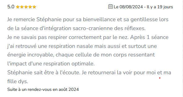 respiration et  formation réflexes archaïques